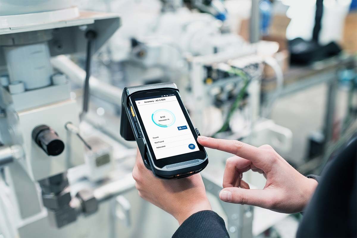 Mobiles Lesegerät zur Erfassung der Inventurgüter