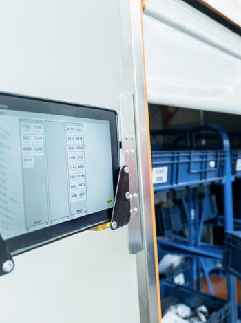 Mobile Device mit der primtec Applikation für den Routenzug bei EVG