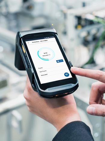 Mobiles Lesegerät zur Erfassung der Inventurgüter